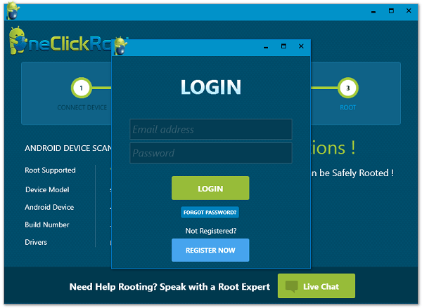 One click root free account